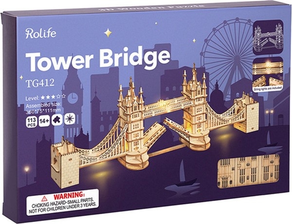 Tower bridge - Byggesett i tre m/lys