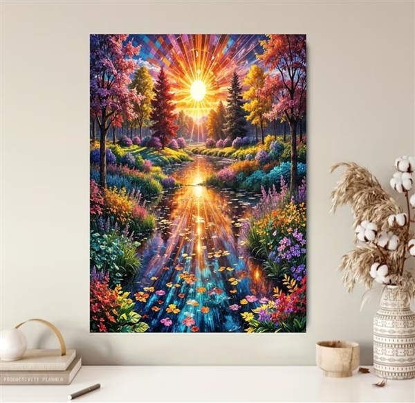 Paint by numbers - Den gylne elven 40x50cm