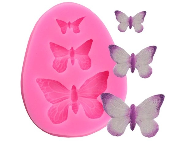 silikon form - 3 sommerfugler