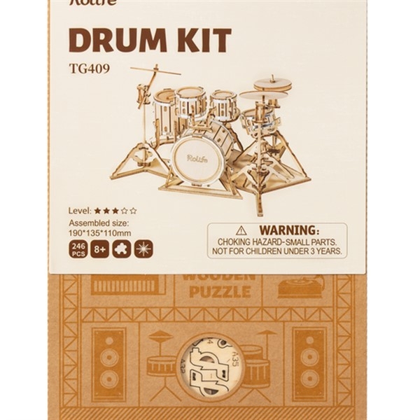 Drum kit - Modellbyggesett i tre - Trommer
