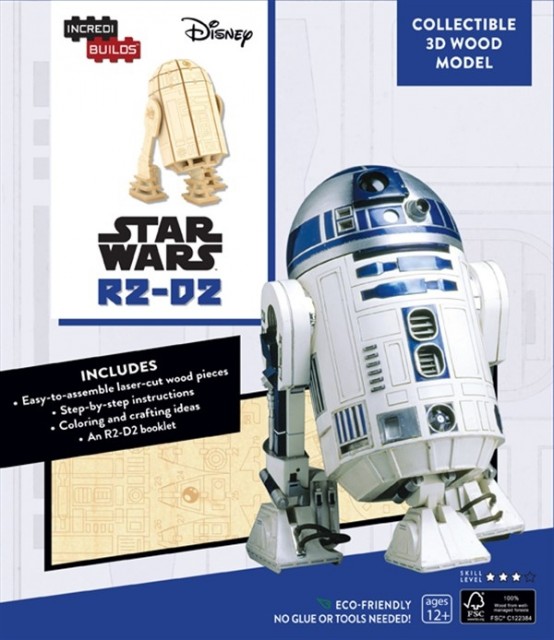 Star Wars byggesett i tre med bok - R2-D2