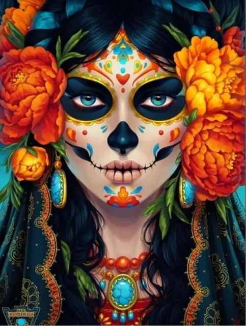 Paint by numbers - Sugar Skull 40x50cm