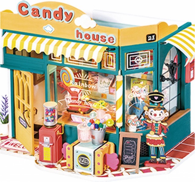 Rainbow candy house - Byggesett m/ lys
