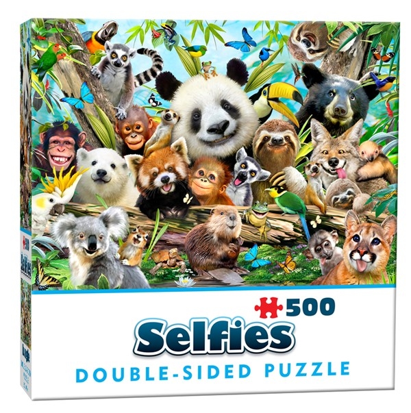 Puslespill - Selfies Jungle 2-sidig 500 biter