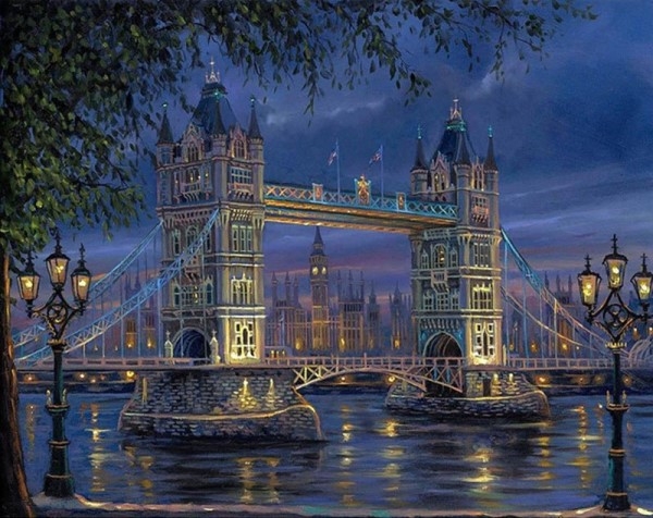 Paint by numbers - London Bridge by night