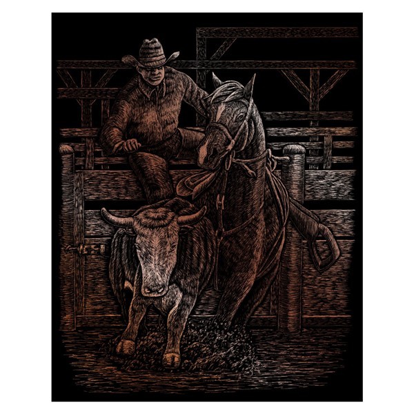 Skrapebilde - Rodeo rytter
