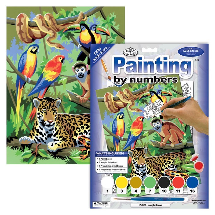 Paint by numbers - Jungle scene barn