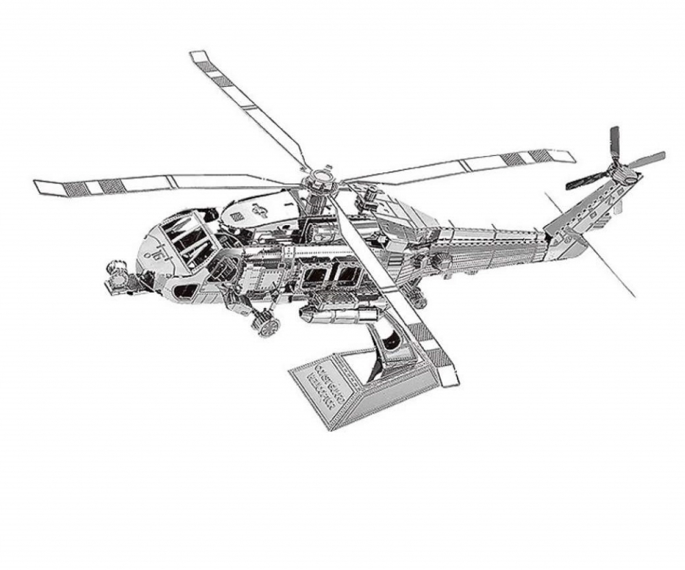 3D metall puslespill - Coast Guard Helicopter