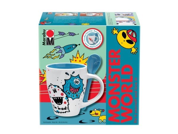 Porselen maling sett - Kopp - Monster motiver