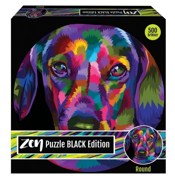 Zen Puzzle Black - Dog 500