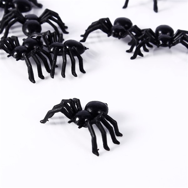 Halloween edderkopper - Bordpynt 50 stk