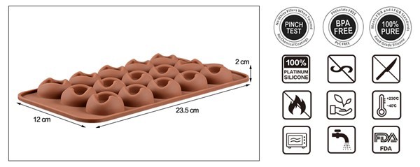 sjokoladeform med hule hjerter