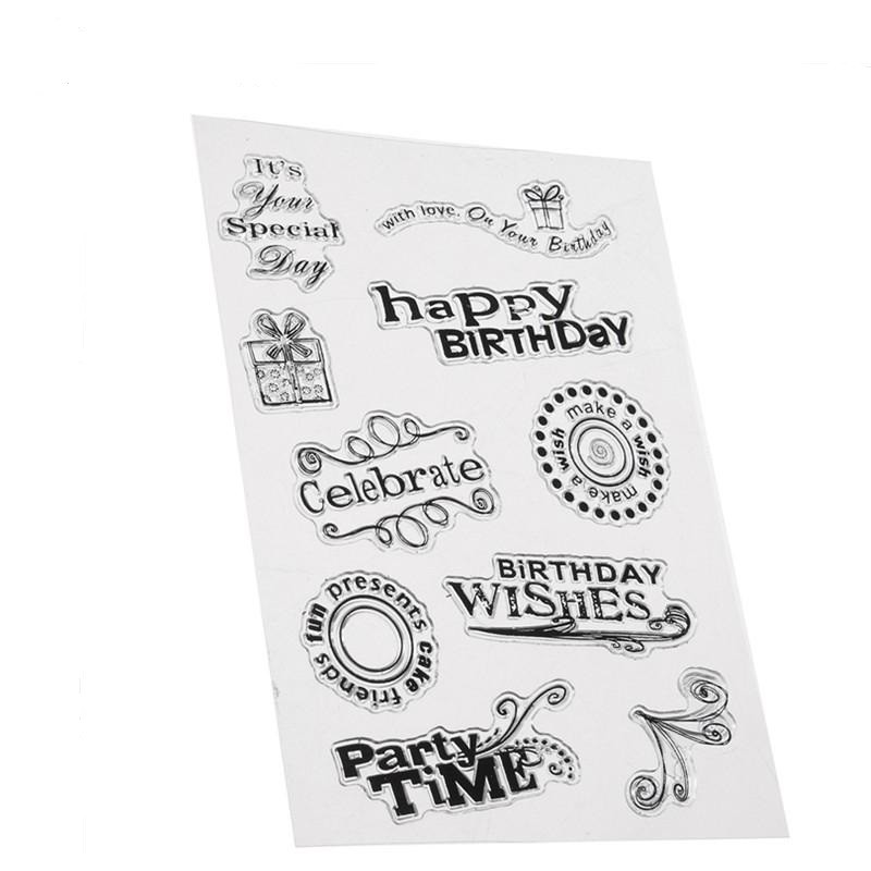 Clear stamp - happy birthday
