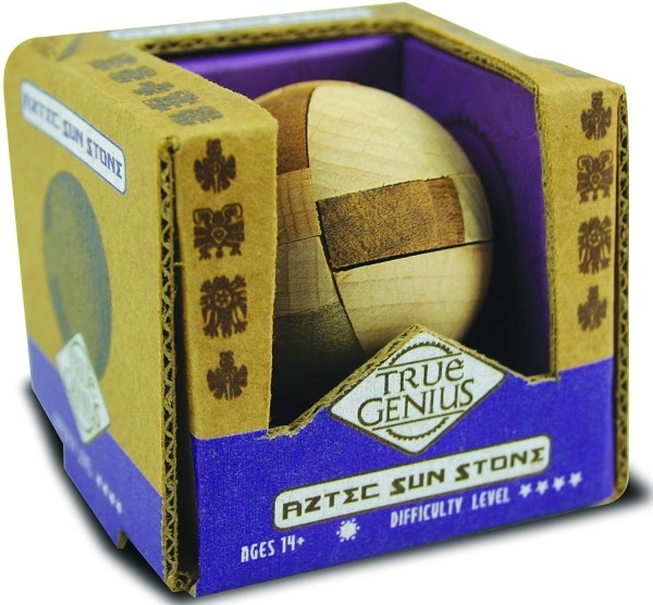 Aztec sun stone - tankenøtt i tre 4/4