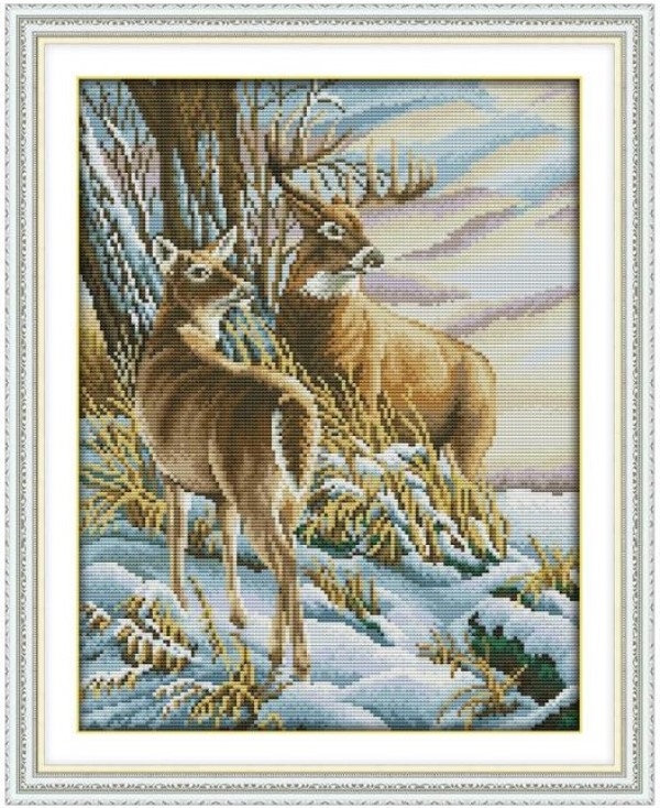 broderi - korssting pakke - Deer