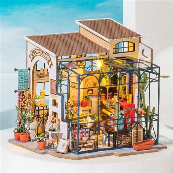 Emily`s flower shop - Byggesett m/ lys