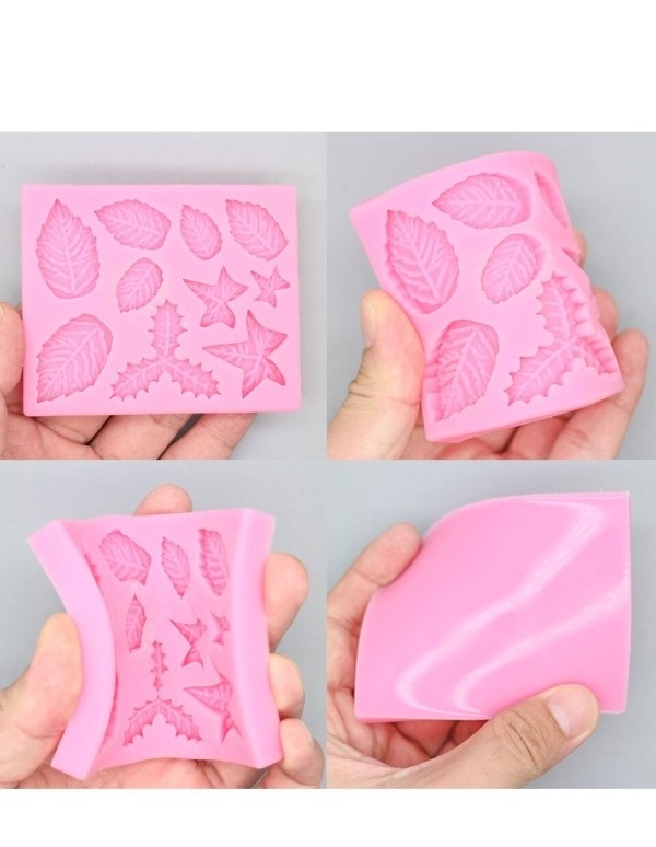 Silikonform - fondantform - forskjellige blader