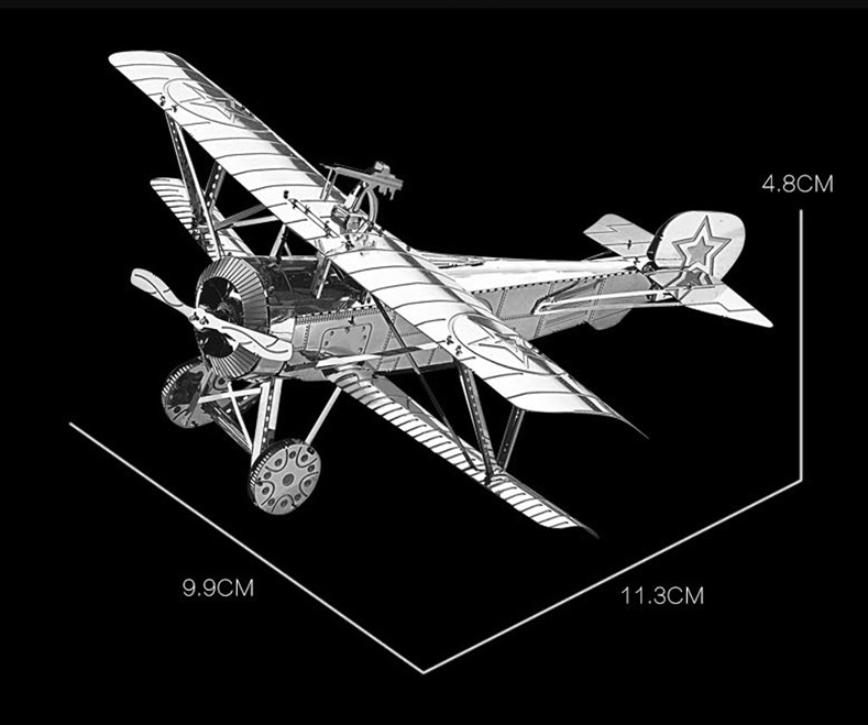 3D metall puslespill Nieuport 17