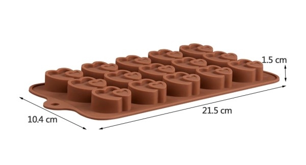 silikon sjokoladeform - dobbelhjerter