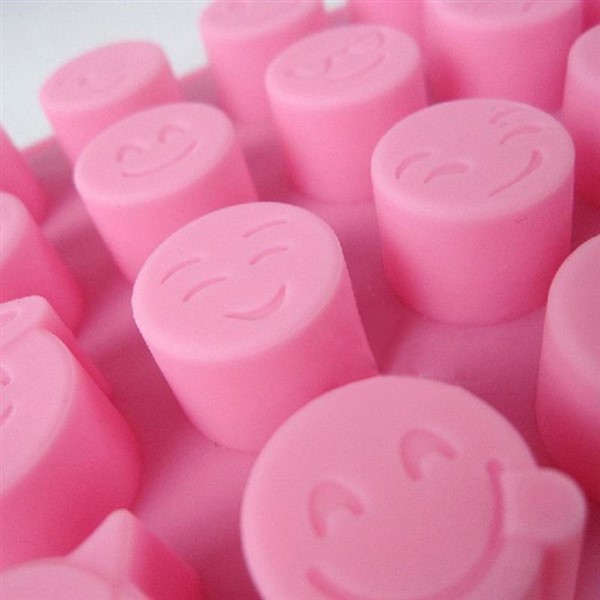 Smiley silikonform - Kakepynt