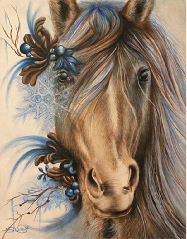 Korssting broderi pakke - Hest