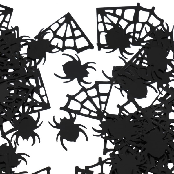 Halloween konfetti - edderkopper og spindelvev (15g)