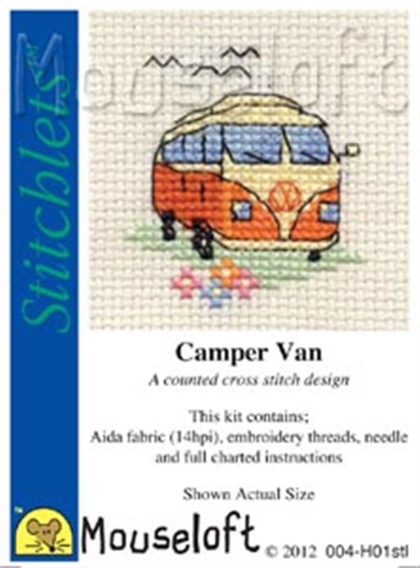 mini korssting - broderi pakke - Camper Van